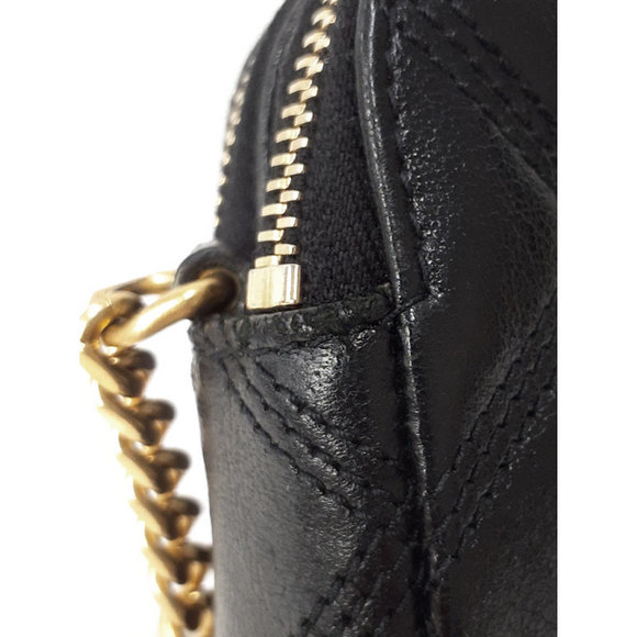 Saint Laurent Paris Becky Double Zip Pouch Chain Shoulder Bag - Picture 7 of 9
